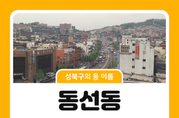 [성북구의 동 이름] 옛이야기로 보는 동선동의 이름
